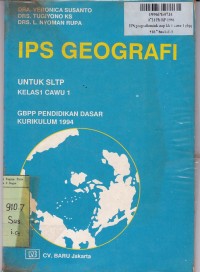 Image of IPS Geografi: untuk SLTP Kls. I cawu 1 [GBPP Pendas Kur. 1994]