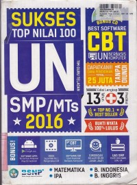 Image of Sukses Top Nilai 100 UN SMP/MTs th. 2016