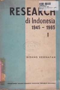 Image of Research di Indonesia 1946-1965 [Jilid 1]: Bidang Kesehatan