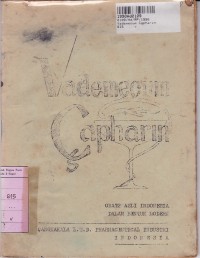 Image of Vademecum Capharin [Obat Asli Indonesia dalam Bentuk Modern]