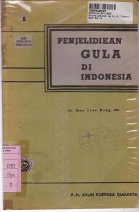 Image of Research Pertanian [ Jilid 5]: Penjelidikan Gula di Indonesia