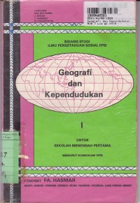 Image of Bidang Studi [IPS] Geografi & Kependudukan [Jilid 1]: untuk SMTP [Kur. th. 1975]