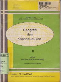 Image of Bidang Studi [IPS] Geografi dan Kependudukan [Jilid 2]:  untuk SMTP [Kur. th. 1975]