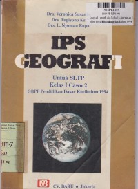 Image of IPS Geografi [Jilid 1]: untuk SLTP Kls. I cawu 2 [GBPP Pendas Kur. th. 1994]