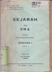 Image of Sejarah: Untuk SMA Kelas. II [Jurusan IPS]  Sem. 3
