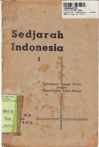 Image of Sedjarah Indonesia untuk SMA [Jilid I]