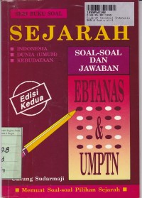 Image of Seri Buku Soal: Sejarah Nasional Indonesia Umum Kebudayaan Rayon A,B & C [1987-1992] - [Ed. 2]