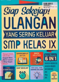 Image of Siap Sekejap! Ulangan yang Sering Keluar SMP Kls. IX