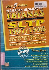 Image of Persiapan Menghadapi Ebtanas Uji Prestasi SLTP 1997/1998 [+ Uji Coba Ebtanas PPKN]