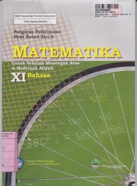 Image of Matematika: untuk SMA/MA Kls. XI  - Program Bahasa