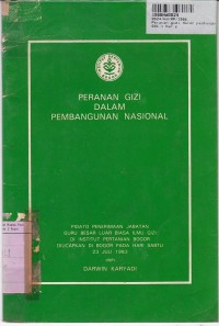 Image of Peranan Gizi dalam Pembangunan Nasional