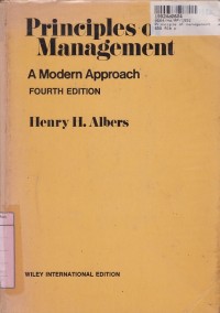 Image of Principle of Management: a Modern Approach
