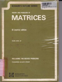 Image of Scaum's outline of Theory & Problems of Matrices