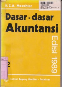 Image of Dasar-dasar Akuntansi [Jilid 2 - Edisi 1989]