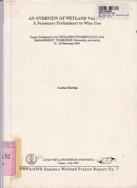 Image of An Overview of Wetland Values: A Necessary Preliminary to Wise Use