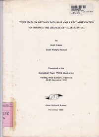 Image of Tiger Data in Wetland Data Base & Recommendation to Enhance the Chances of Tiger Survival