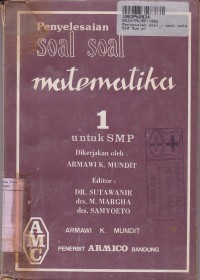 Image of Penyelesaian Soal-soal Matematika [Jilid 1]: untuk SMP