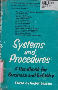 Image of Systems and Procedures: a Handbook for Business and Industry