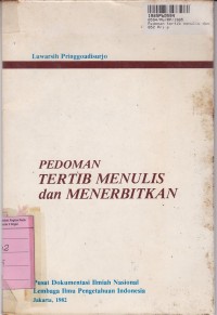 Image of Pedoman Tertib Menulis dan Menerbitkan