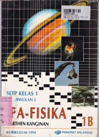 Image of Buku Pelajaran IPA Fisika [Jld 1]: untuk SLTP Kls. I Cawu 2 [Kur. th. 1994]