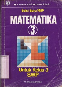 Image of Matematika [Jilid 3]:  untuk SMP Kls. III  [Edisi Baru th. 1989]
