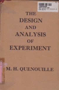 Image of The Design & Analysis of Experiment
