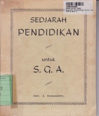 Image of Sejarah Pendidikan untuk S. G. A