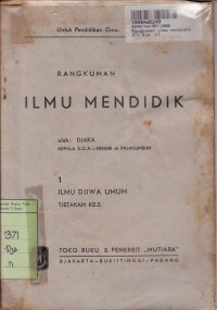 Image of Rangkuman Ilmu Mendidik [ 1 - untuk Pendidikan Guru]