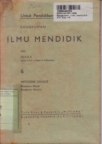 Image of Rangkuman Ilmu Mendidik [6]: untuk Pendidikan Guru