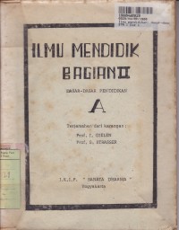 Image of Ilmu Pendidikan: Dasar-dasar Pendidikan