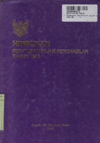 Image of Himpunan Peraturan Pajak Penghasilan th. 1989