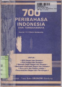 Image of Tujuh Ratus Peribahasa Indonesia dan Tambahannya