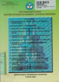 Image of Himpunan Keputusan Menteri Pendidikan Nasional Republik Indonesia th. 2004