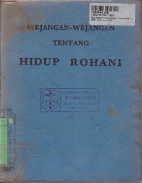 Image of Wejangan-wejangan Tentang Hidup Rohani