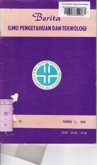 Image of Berita Ilmu Pengetahuan & Teknologi th. ke-25, No. 1 th. 1981