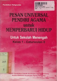 Image of Pesan Universal Pendiri Agama untuk Memperbarui Hidup: untuk Sekolah Menengah