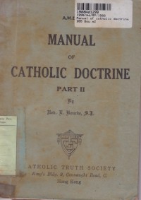 Image of Manual of Catholic Doctrine [Part ll]