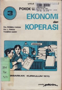 Image of Pokok Uji Ekonomi dan Koperasi [ Jilid 3]: untuk SMP Kls. III