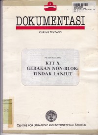 Image of KTT X=Gerakan NonBlok: Tindak Lanjut