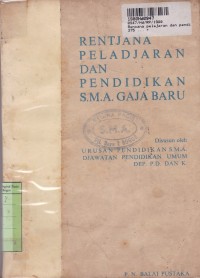 Image of Rentjana Peladjaran dan Pendidikan SMA Gaja Baru