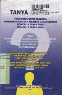 Image of Tanya Jawab: Peraturan Bersama Menteri Agama dan Menteri Dalam Negeri