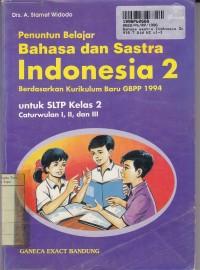 Image of Penuntun Belajar Bahasa dan Sastra Indonesia [Jld. 2]: untuk SLTP Kls. II Cawu 1, 2 & 3 [Kur. /GBPP th. 1994]