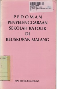 Image of Pedoman Penyelenggaraan Sekolah Katolik di Keuskupan Malang