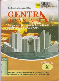 Image of Gentra Basa Sunda: Pengajaran Basa jeung Sastra Sunda Pikeun Murid SMA/SMK/MA Kls. X [KTSP th. 2006]