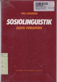 Image of Sosiolinguistik: Suatu Pengantar