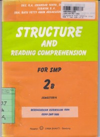 Image of Structure and Reading Comprehension for SMP Semester 4 [Jilid 2b] [Kur. th. 1984 GBPP th. 1986]