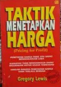 Image of Taktik Menetapkan Harga=Pricing for Profit