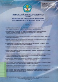 Image of Himpunan Peraturan/Ketentuan Bidang Pendidikan Dasar & Menengah Departemen Pendidikan Nasional