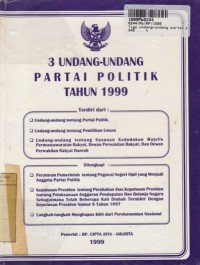 Image of Tiga Undang-undang Partai Politik th. 1999