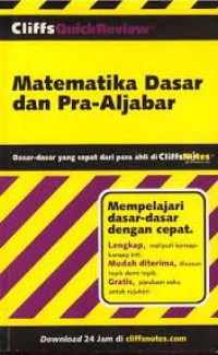 Image of CliffsQuickReview: Matematika Dasar & Pra-Aljabar